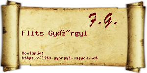 Flits Györgyi névjegykártya